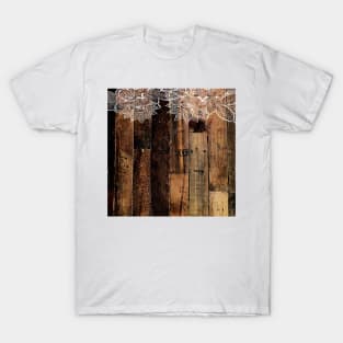 rustic country farmhouse chic vintage lace barnwood T-Shirt